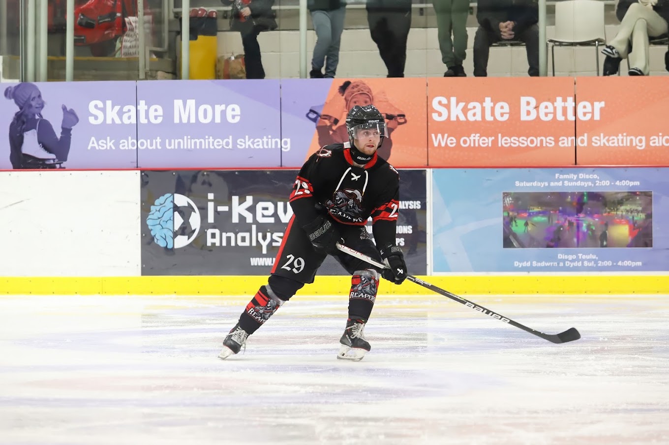 Chester Road Reapers player number 29 skating with the puck